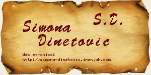 Simona Dinetović vizit kartica